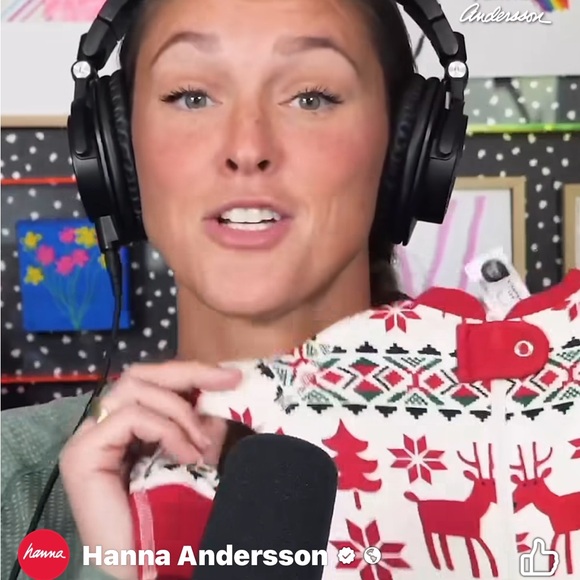 Hanna Andersson Festive Red and White Kids One Piece 75 Cm (12-18 month) - Picture 2 of 8